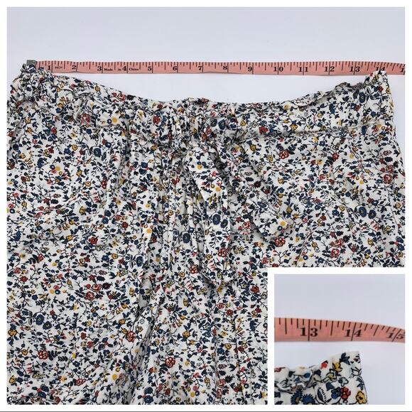 Madewell Drawstring Drapey Pull-On Shorts - Blossoming Vines - Small - Picture 5 of 10